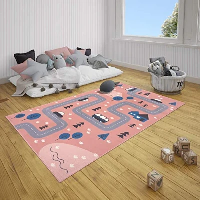 Afbeelding van Speelkleed Adventure In Nature Roze 120x170 Cm