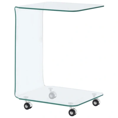 Afbeelding van Salontafel 45x40x63 cm gehard glas