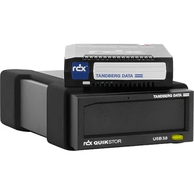 Afbeelding van Tandberg RDX 8864 externe harde schijf set (1 TB, USB 3+, Windows back up, Apple Time machine, 1 TB) zwart