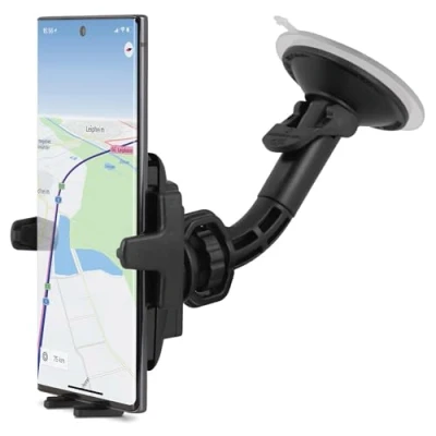 Image de Wicked Chili Support pour Voiture Compatible avec Le Samsung Galaxy S20 / S10 S10e S9 S8 A60 A2 Core A40 A10e M40 (avec Joint à rotule et Ventouse, Made in Germany) Noir