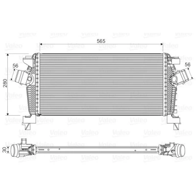 Afbeelding van VALEO 818565 Intercooler Zonder klep voor uitlaatgasrecirculatieregeling OPEL: Astra J GTC