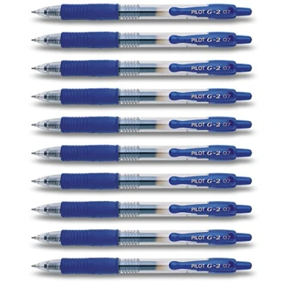 Afbeelding van Pilot G207 Gel rollerball met intrekbare punt, 0,7 mm, blauw, 10 pennen