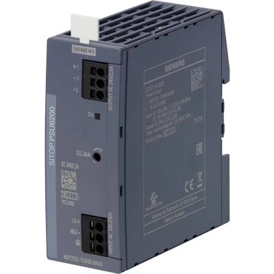 Afbeelding van Siemens 6EP3332 7SB00 0AX0 Netvoedingsmodule 24 V 2.5 A 60 W Aantal uitgangen: 1 x Inhoud: stuk(s)