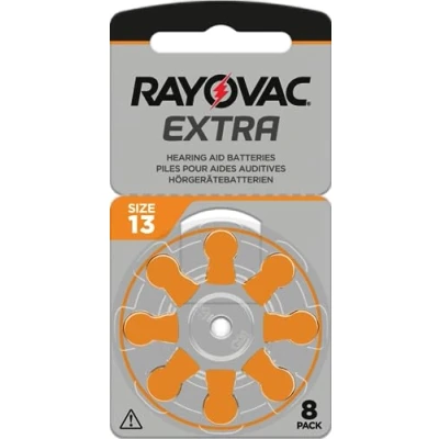 Afbeelding van Rayovac 13 PR48 Extra 8 pack 10 pakjes 80 batterijen