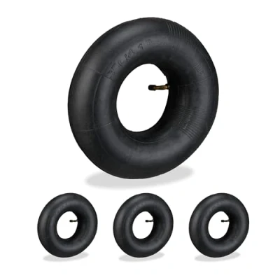 Afbeelding van Relaxdays kruiwagen binnenband set van 4 3.50 4&quot; voor steekwagen autoventiel