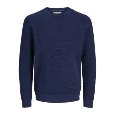 Afbeelding van Jack &amp; Jones Trui Jprblunoah Knit Crew Neck Bf Ln 12265328 Night Sky/twist/full Mannen Maat L
