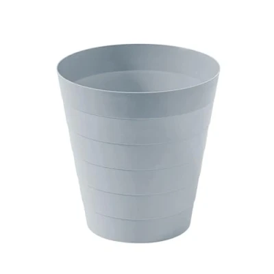 Afbeelding van Sinoba Prullenbak 6105 van kunststof, voor kinderkamer, kantoor, keuken, hoogte 25 cm, 9 liter, grijs blauw