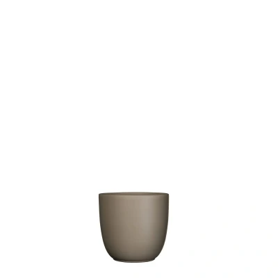 Afbeelding van Bloempot Pot rond es/9 tusca 9 x 10 cm taupe mat Mica Decorations