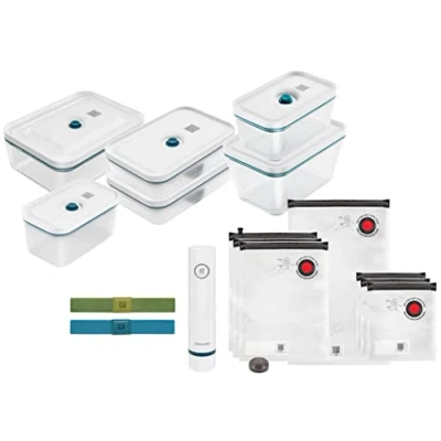 Afbeelding van ZWILLING Fresh &amp; Save Vacuüm Startset, Borosilicaatglas, M/L, 16 delig, La Mer
