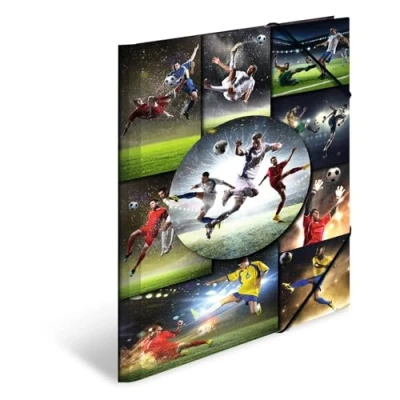 Image de HERMA Chemises à élastique Sport avec motif Football, A3, carton robuste, impression intérieure, 1 porteé de chemise