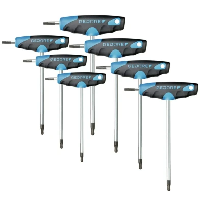Afbeelding van GEDORE DT 2143 KTX 007 Haakse schroevendraaierset Chroom vanadium staal
