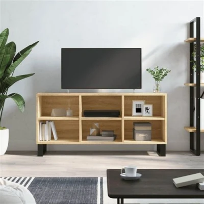 Afbeelding van vidaXL Tv meubel 103,5x30x50 cm bewerkt hout sonoma eikenkleurig