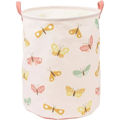 Afbeelding van Opbergmand / Speelgoedmand kinderkamer: Vlinders A Little Lovely Company