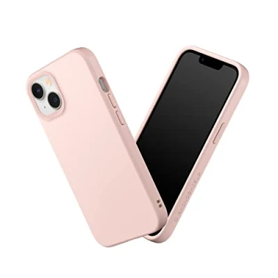 Afbeelding van RHINOSHIELD Hoesje compatibel met [iPhone 14/13] SolidSuit dunne hoes schokabsorberende technologie en premium matte afwerking poederroze
