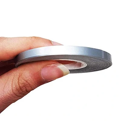 Afbeelding van 4R Quattroerre.it 10465 Trim Stripes plakstrips voor auto&#039;s, zilverkleurig, 5 mm x 10 m