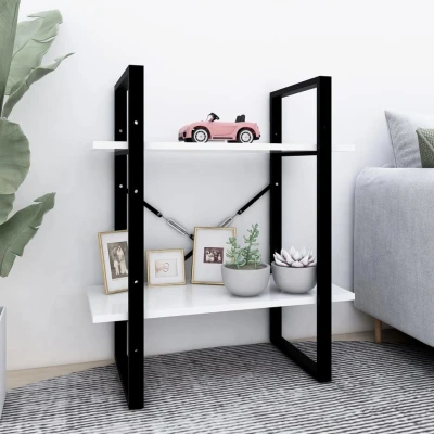 Afbeelding van Boekenkast met 2 schappen 60x30x70 cm spaanplaat wit