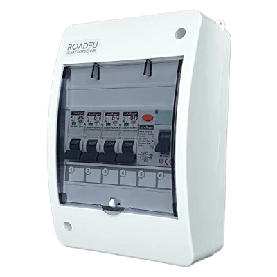 Afbeelding van RoadEu stroomonderbreker met aardstroomonderbreker 40A 2P type A/AC en LS 3 B16A, B10A zekeringkast 230V