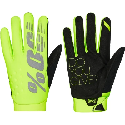 Afbeelding van 100% Brisker Crosshandschoenen Fluor Geel maat XL