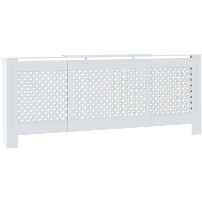 Afbeelding van Radiatorombouw 205 cm MDF wit