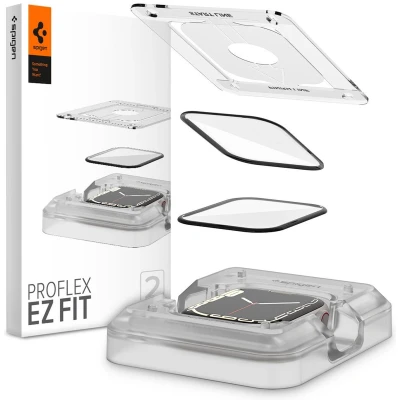 Afbeelding van Spigen Proflex EZ FIT Full Cover Geschikt voor Apple Watch 7 41mm 2 Pack