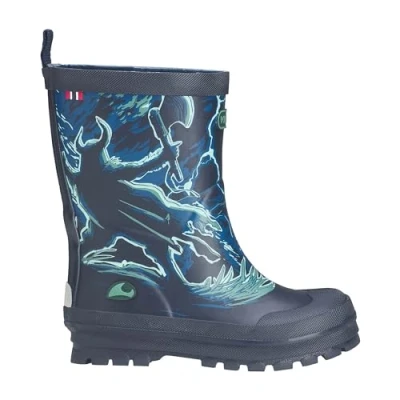 Afbeelding van Viking Jolly Print regenboot, uniseks, kinderen, Navy/Groen