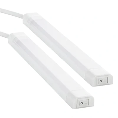 Afbeelding van Sebson 2 x led inbouwlamp, 230 V, neutraal wit, kofferbakverlichting, 30 cm, 4 W, 300 lm, 4000 K, IP20, lichtstrip met stekker en schakelaar, 24 13 mm