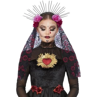 Afbeelding van Smiffys Deluxe Sunburst Day Of The Dead Kostuum Haarband Multicolours