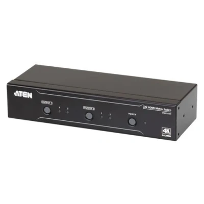 Image de ATEN VanCryst VM0202H 2x2 4K HDMI Matrix Commutateur vidéo/audio de bureau, Montable sur rack