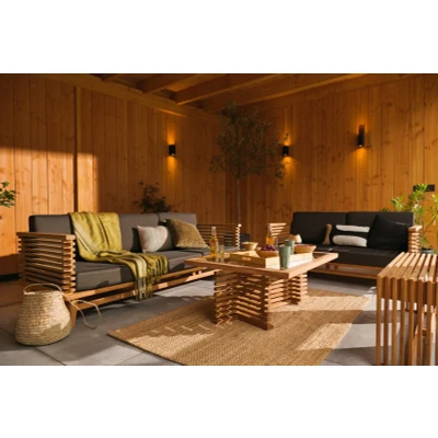 Afbeelding van Riverside teak 3 zits bank incl. kussens Tuindeco