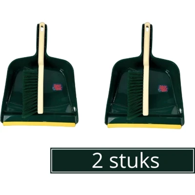 Afbeelding van Synx Tools Stoffer en Blik Groen lipje set van 2 Bezem
