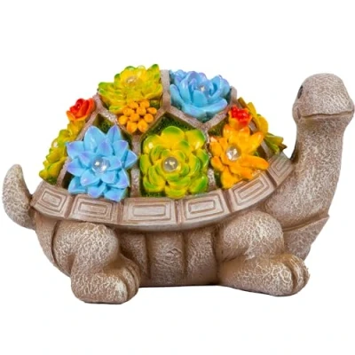 Afbeelding van Gadgy Solar Tuinverlichting Schildpad op Zonne Energie Tafellamp Buitenlamp Tuinbeeld Tuinlantaarn met Dag/Nacht Sensor Verlichting voor Buiten Lantaarn Tuin