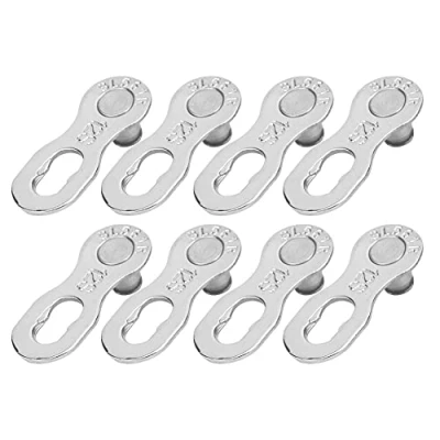 Afbeelding van Alomejor 4Pair Steel Bike Chain Link Quick Fietsketting snelheid of 12Speed Missing Connector Repair (zilver)
