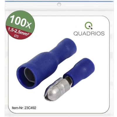Afbeelding van Quadrios 23C492 Ronde connector 1.5 mm² 2.5 Blauw 100 stuk(s)
