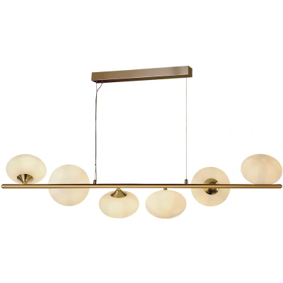 Afbeelding van Searchlight Pebble Hanglamp 100 X 120 Cm Goud En Opaal