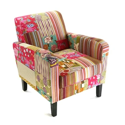 Afbeelding van Leunstoel Versa Patchwork Katoen (77 x 71 65 cm)
