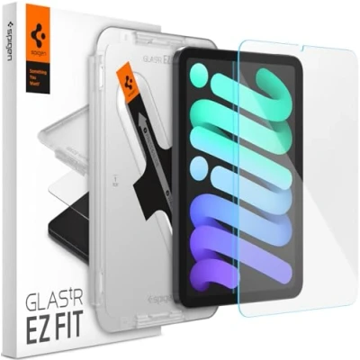 Afbeelding van Spigen Glas.tR EZ Fit gehard glas, compatibel met iPad mini 7 (2024), 6 (2021), 8,3 inch, krasbestendig, 9H displaybescherming