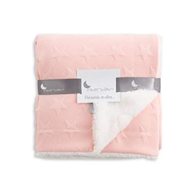 Afbeelding van Interbaby Deken Junior 80 X 110 Cm Fleece Roze/wit