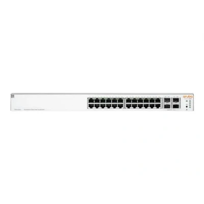 Image de HPE Aruba Instant On 1930 24G Class4 PoE 4SFP/SFP+ 370W Switch Commutateur C3 Géré 24 x 10/100/1000 (PoE) + 4 1 Gigabit / 10 SFP+ Montable sur rack (370 W)