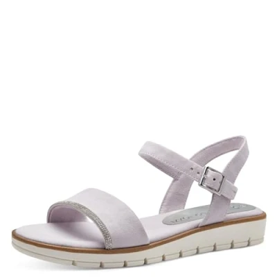 Afbeelding van Marco Tozzi Sandalen met plateauzool, Dames, Maat: 41, Lavender Textiel