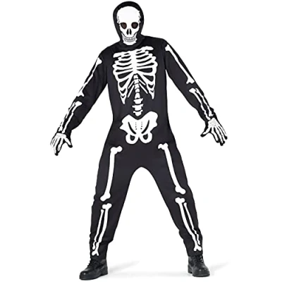 Afbeelding van Morph Skeletkostuum voor heren, skeletkostuum, volwassenen, Halloween kostuum skelet, maat XXL