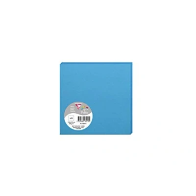 Afbeelding van Clairefontaine 1841C pakket met 25 afzonderlijke kaarten vierkant, 13,5 x cm 210 g/m² kleur: turquoise uitnodigingskaarten voor evenementen en overeenstemming pollen serie premium papier glad