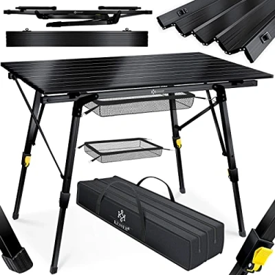 Afbeelding van KESSER® Campingtafel inklapbare Tafel Vouwtafel voor Buiten en Camping 90 x 53 cm Zwart