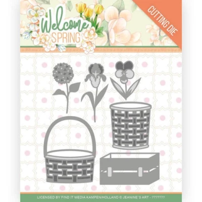 Afbeelding van Spring Basket Welcome Cutting Die by Jeanine&#039;s Art
