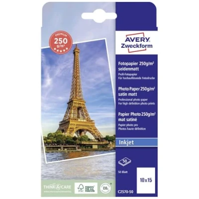 Afbeelding van Avery Zweckform C2570 50 Fotopapier 10 x 15 cm 250 g/m² vellen Zijdemat