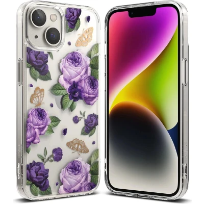 Afbeelding van Ringke Fusion Design gepantserde case cover met gelframe iPhone 14 Plus transparant (paars roze) (FD637E29)