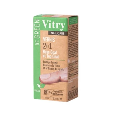 Afbeelding van Vitry Nail Care Be Green 2 in 1 Base &amp; Topcoat 10ml Nagellak