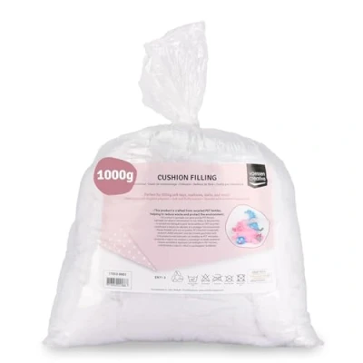 Image de Vaessen Creative Ouate de rembourrage lavable 1 kg Matériau remplissage en polyester Blanc Pour coussin bricolage 000 g
