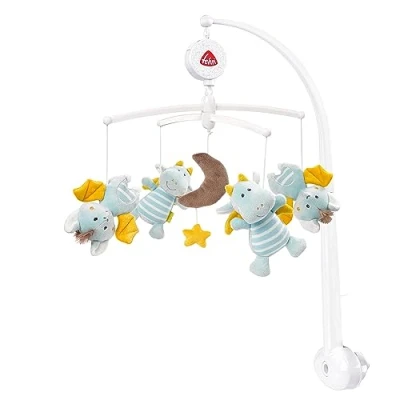 Afbeelding van Fehn Muziekmobiel Little Castle 40 Cm Wit/lichtblauw