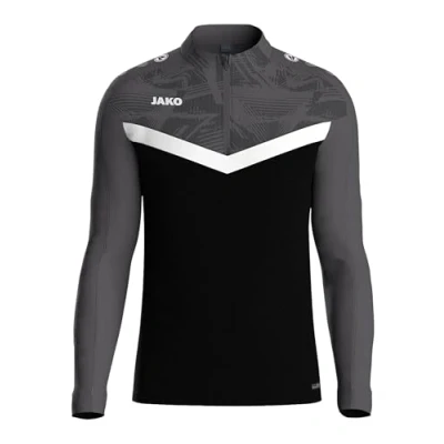 Afbeelding van JAKO Ziptop Iconic rood/wijnrood L zwart/antraciet / 164