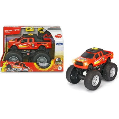 Afbeelding van Dickie Wheelie Ford Raptor Red 25,5cm met licht en geluid